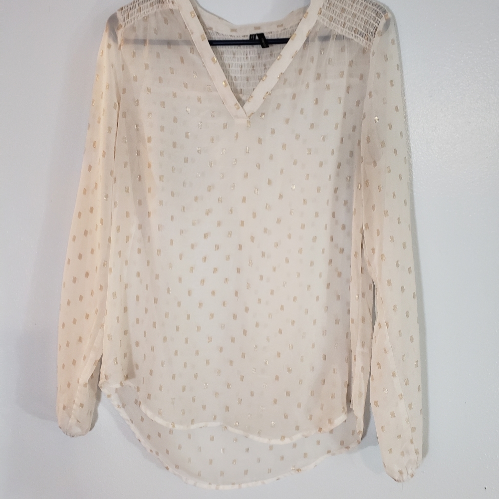 White and gold blouse
